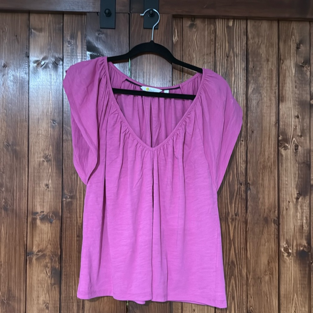 Boden pink short sleeve top small